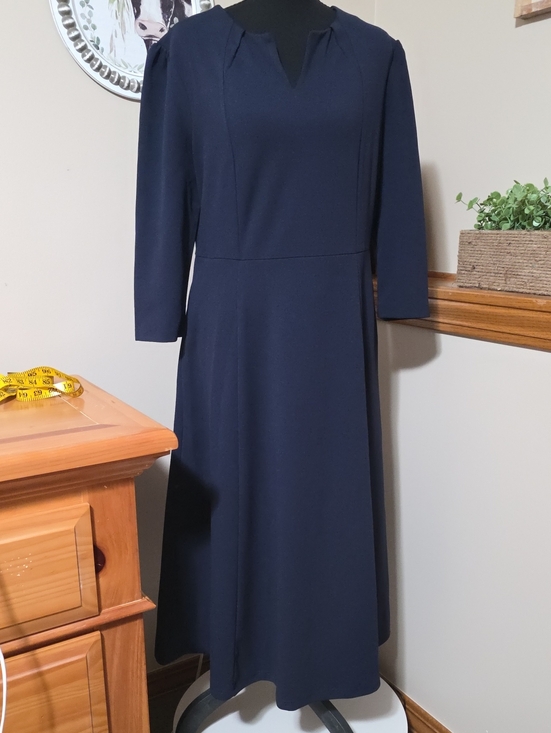 Allegra K Dresses & Skirts - Allegra K Navy Long Sleeve Midi Dress
